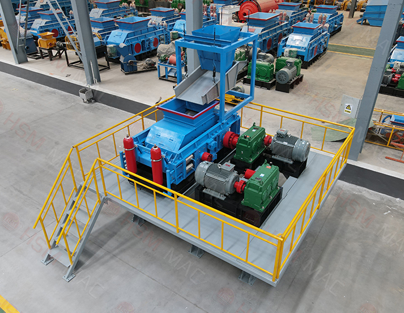 液壓對(duì)輥制砂機(jī)專破鐵礦石/銅礦/錳礦/金礦,細(xì)碎效率提升